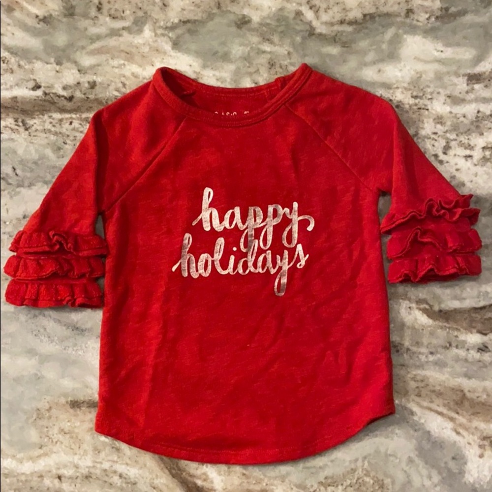 Cat & Jack Happy Holidays red sweatshirt size 2T
